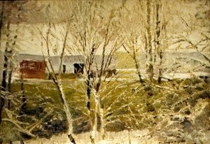 最初のhonEnglish：First_Snown 作： Laszlo Mednyanszky